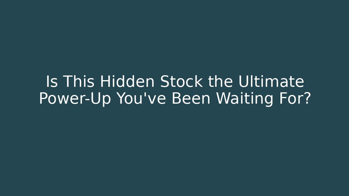Is This Hidden Stock the Ultimate Power-Up You've Been Waiting For? - Vintage E-Juice