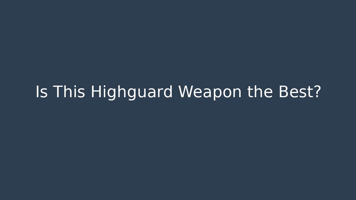 Is This Highguard Weapon the Best? - Vintage E-Juice