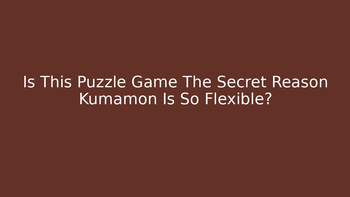 Is This Puzzle Game The Secret Reason Kumamon Is So Flexible?