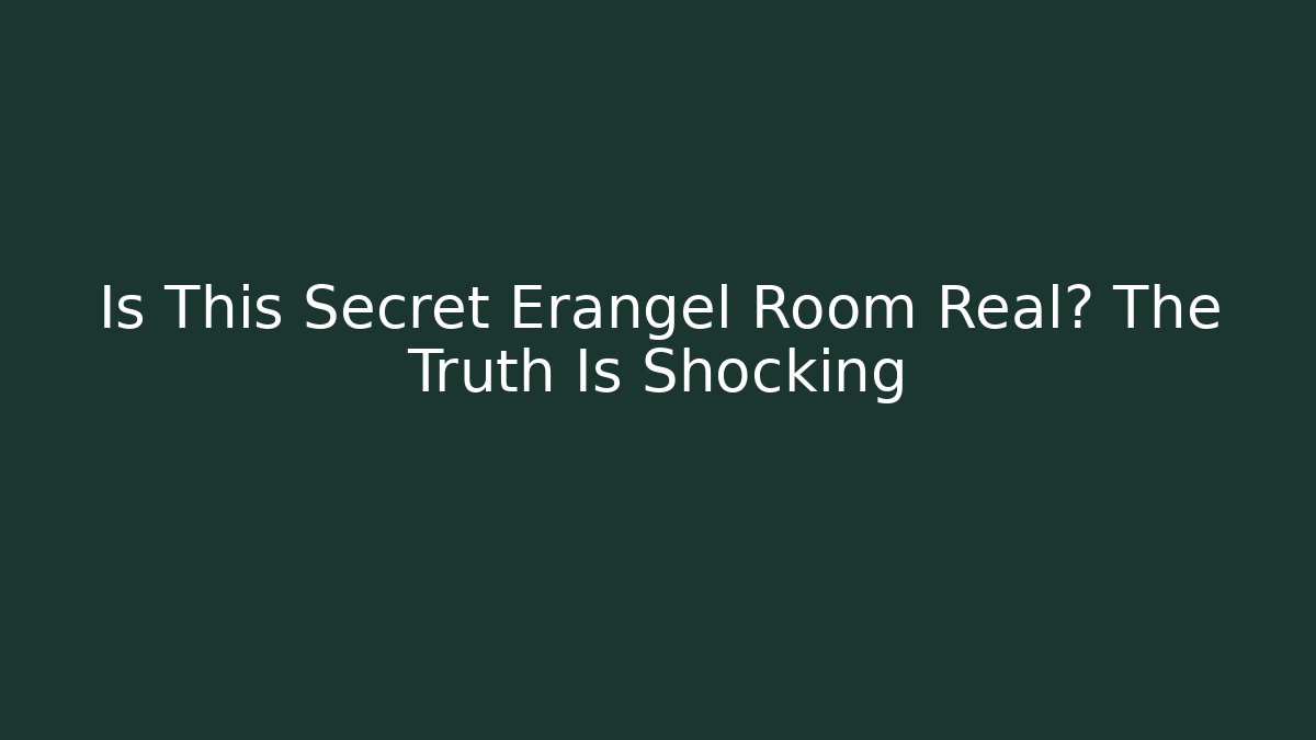 Is This Secret Erangel Room Real? The Truth Is Shocking