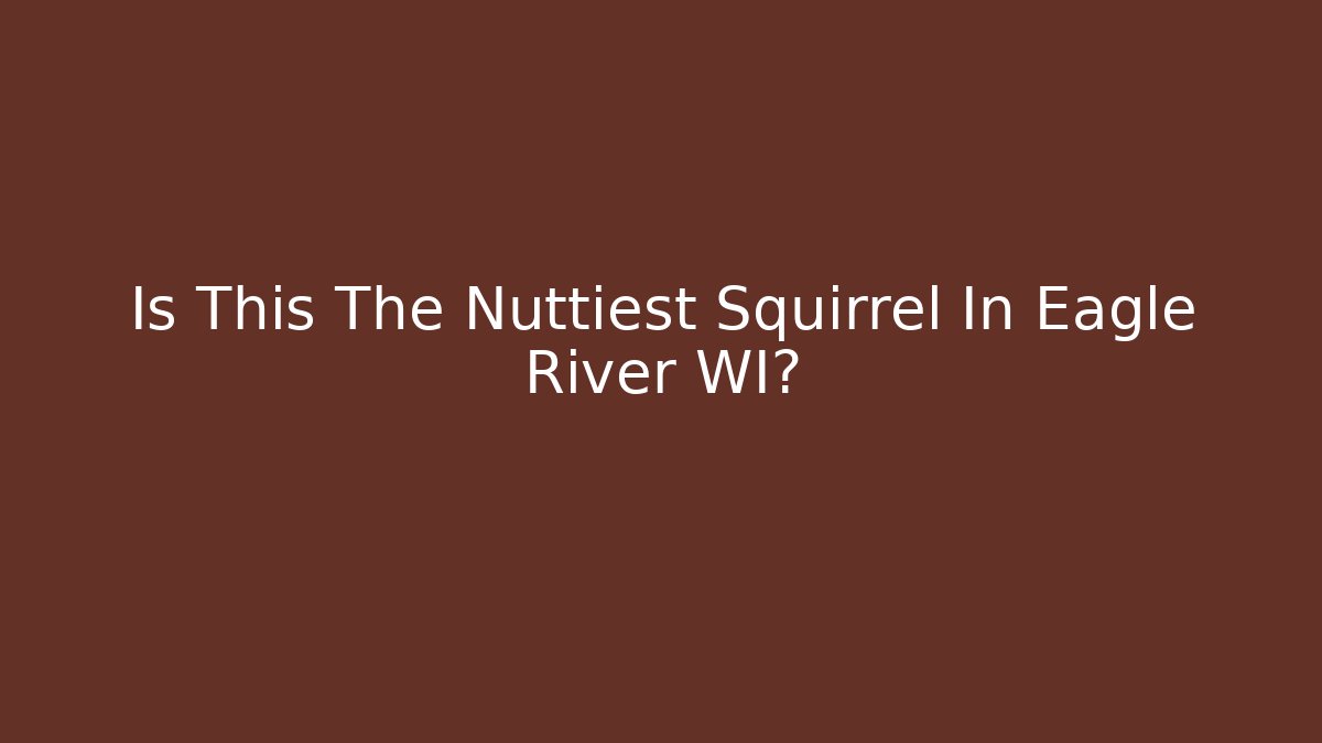 Is This The Nuttiest Squirrel In Eagle River WI? - Vintage E-Juice