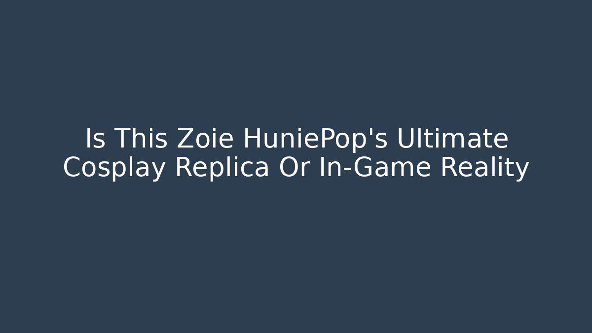 Is This Zoie HuniePop's Ultimate Cosplay Replica Or In-Game Reality