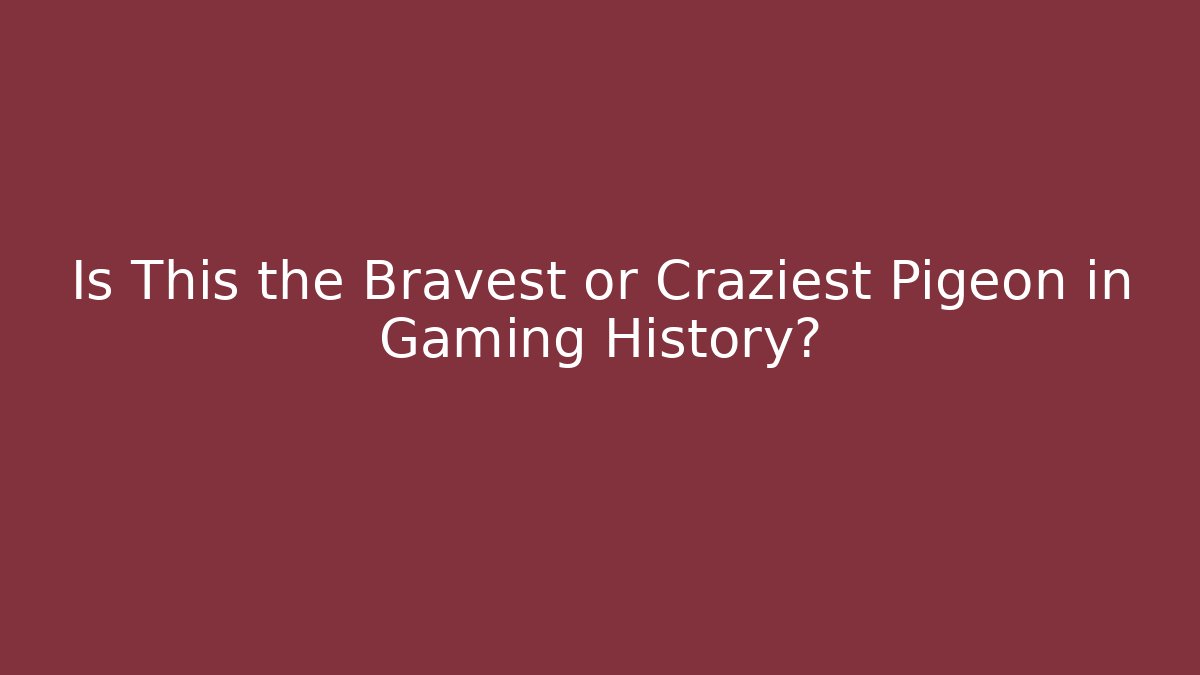 Is This the Bravest or Craziest Pigeon in Gaming History?