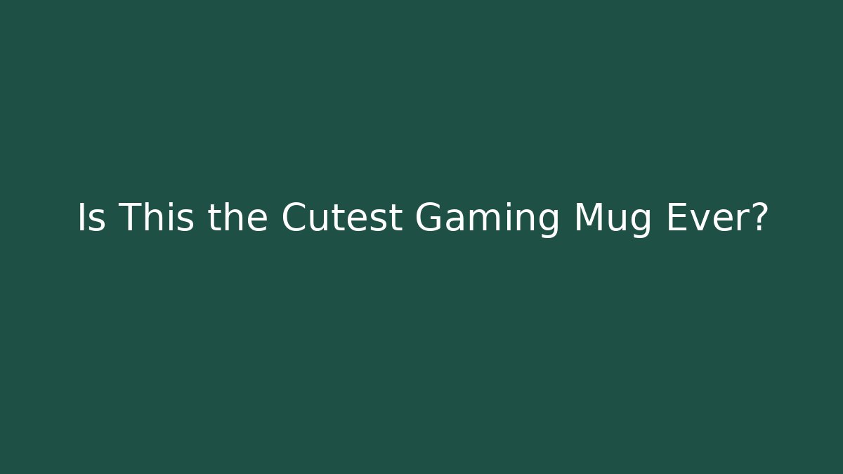 Is This the Cutest Gaming Mug Ever?