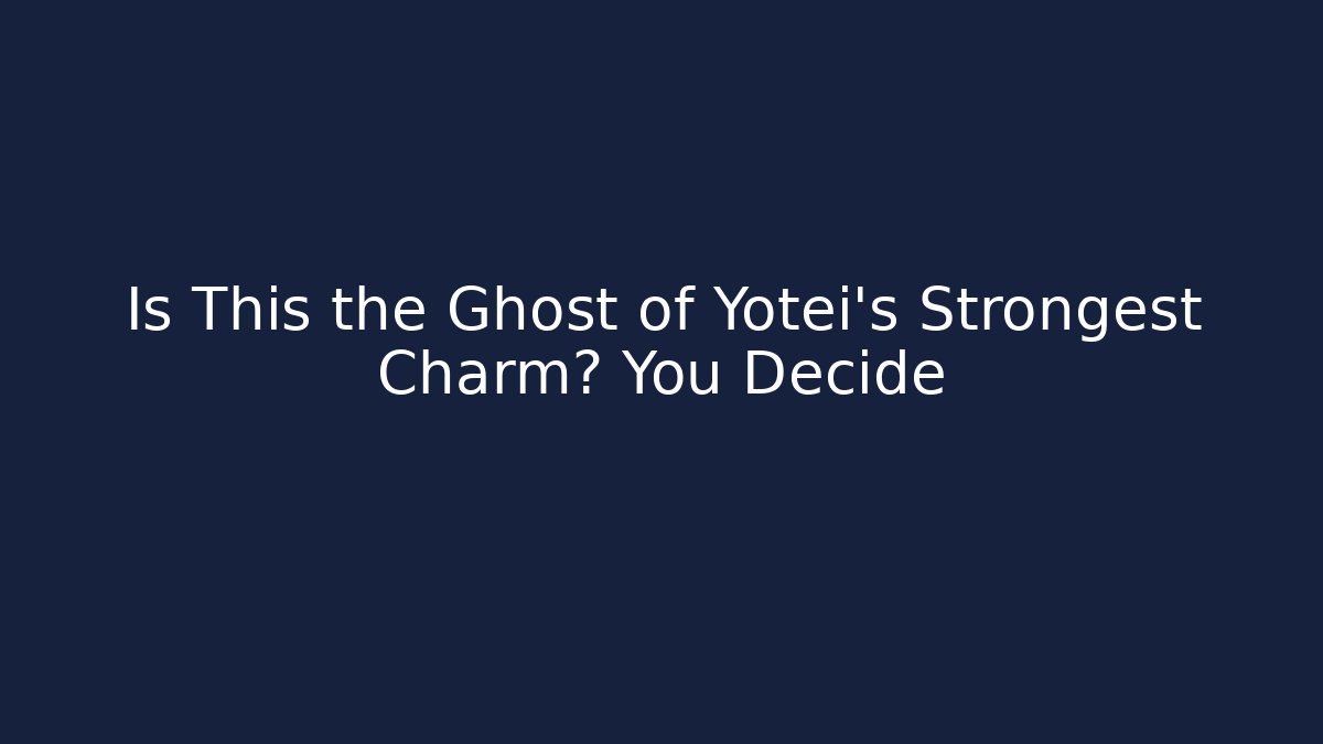 Is This the Ghost of Yotei's Strongest Charm? You Decide