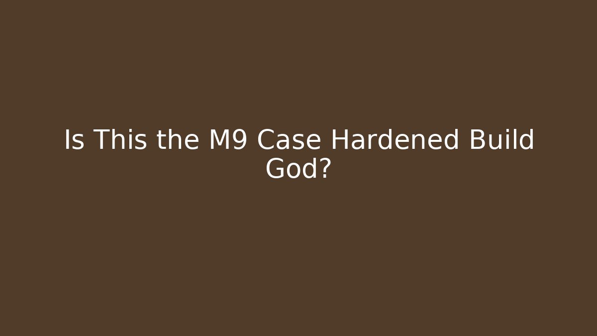 Is This the M9 Case Hardened Build God?