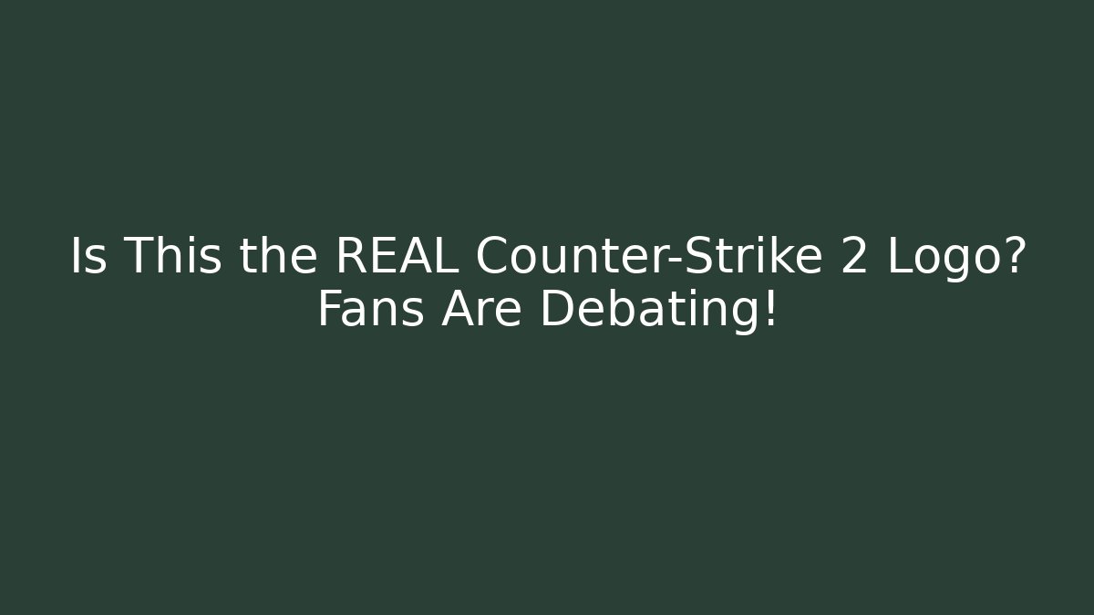 Is This the REAL Counter-Strike 2 Logo? Fans Are Debating!