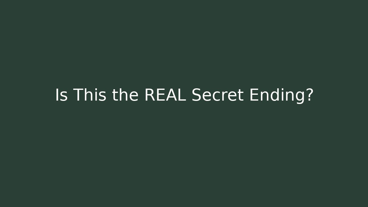 Is This the REAL Secret Ending? - Vintage E-Juice
