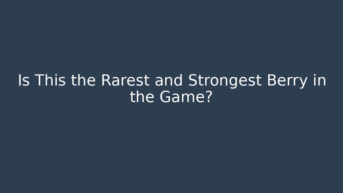 Is This the Rarest and Strongest Berry in the Game? - Vintage E-Juice