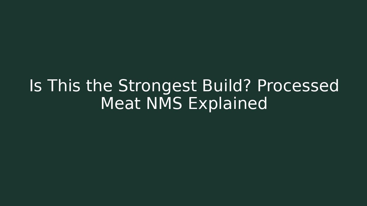 Is This the Strongest Build? Processed Meat NMS Explained
