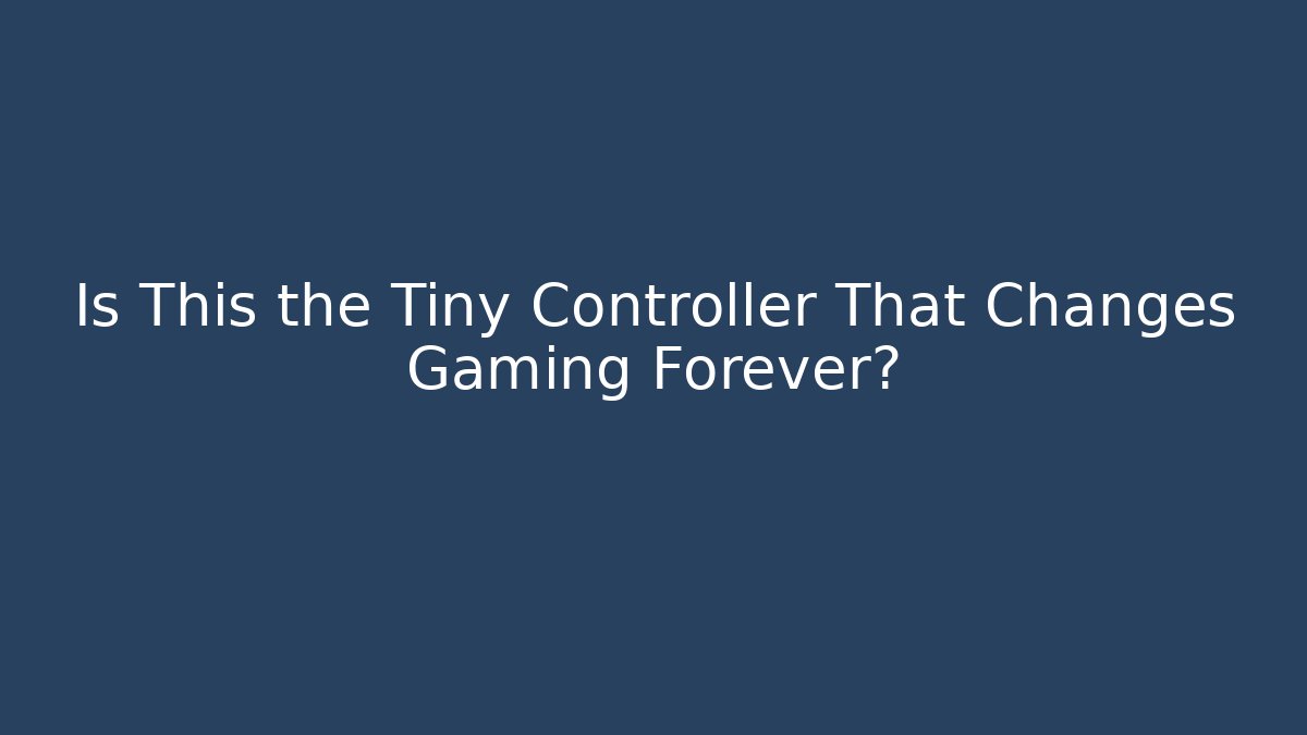 Is This the Tiny Controller That Changes Gaming Forever? - Vintage E-Juice
