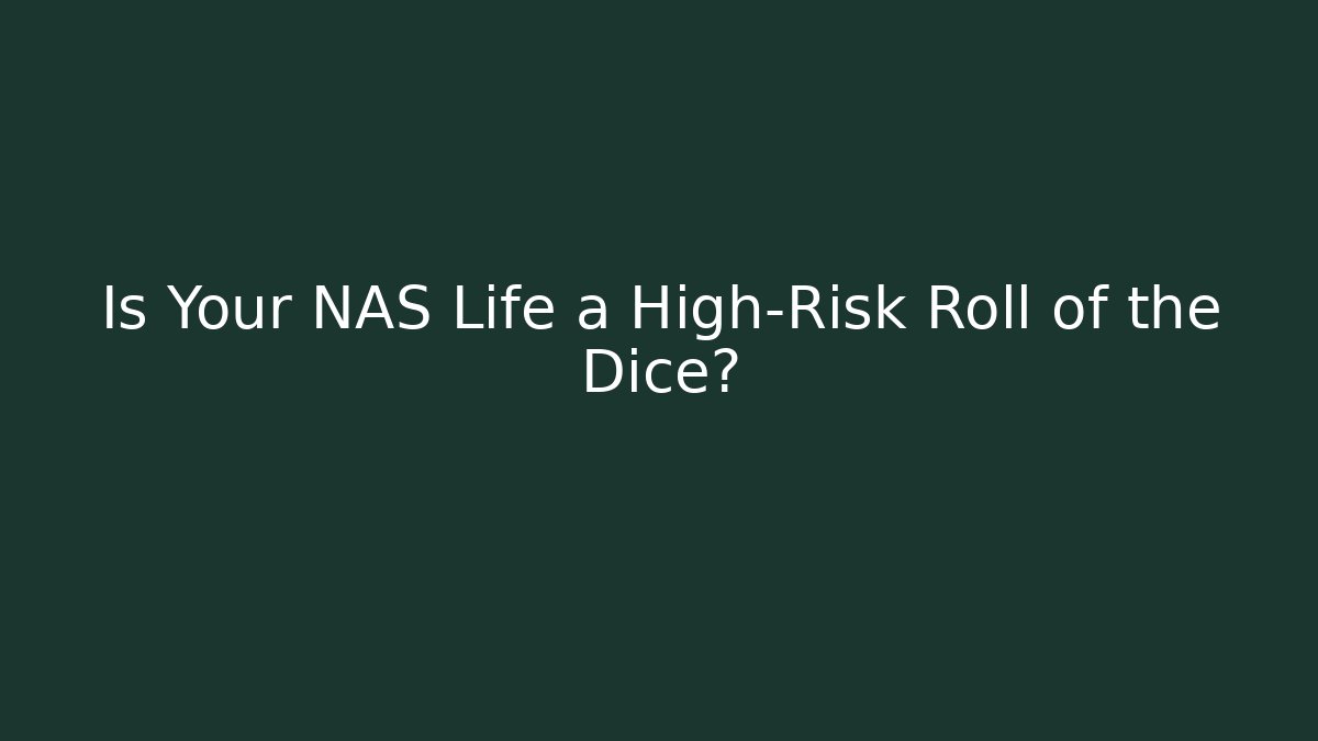 Is Your NAS Life a High-Risk Roll of the Dice?