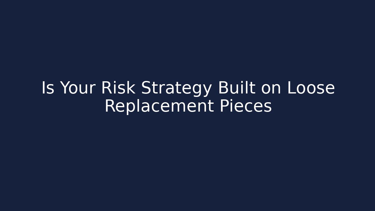 Is Your Risk Strategy Built on Loose Replacement Pieces