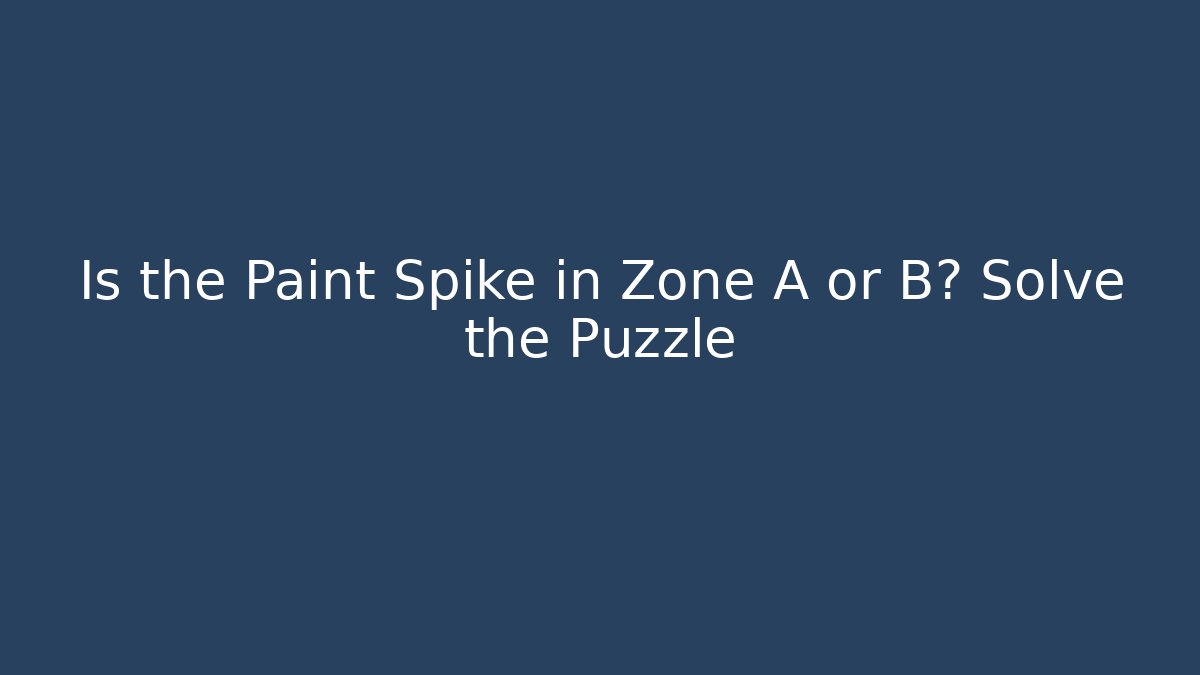 Is the Paint Spike in Zone A or B? Solve the Puzzle - Vintage E-Juice
