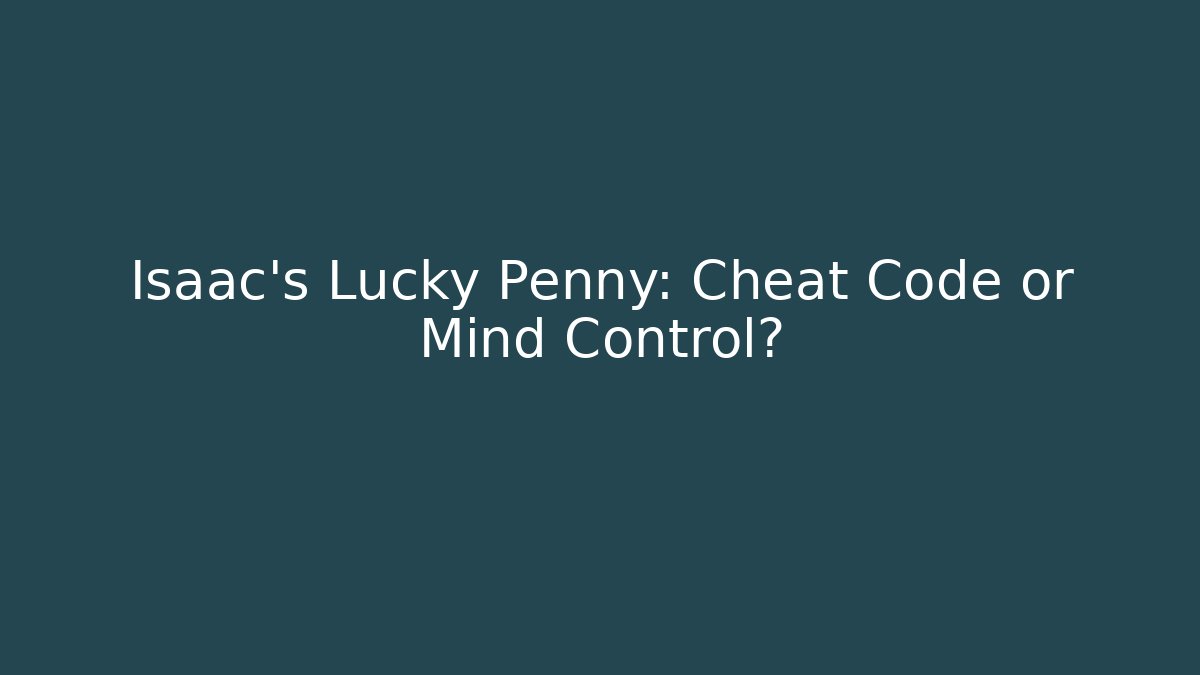 Isaac's Lucky Penny: Cheat Code or Mind Control? - Vintage E-Juice