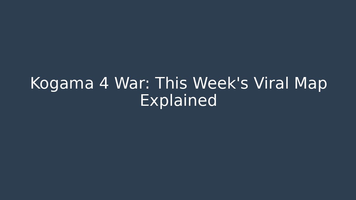Kogama 4 War: This Week’s Viral Map Explained