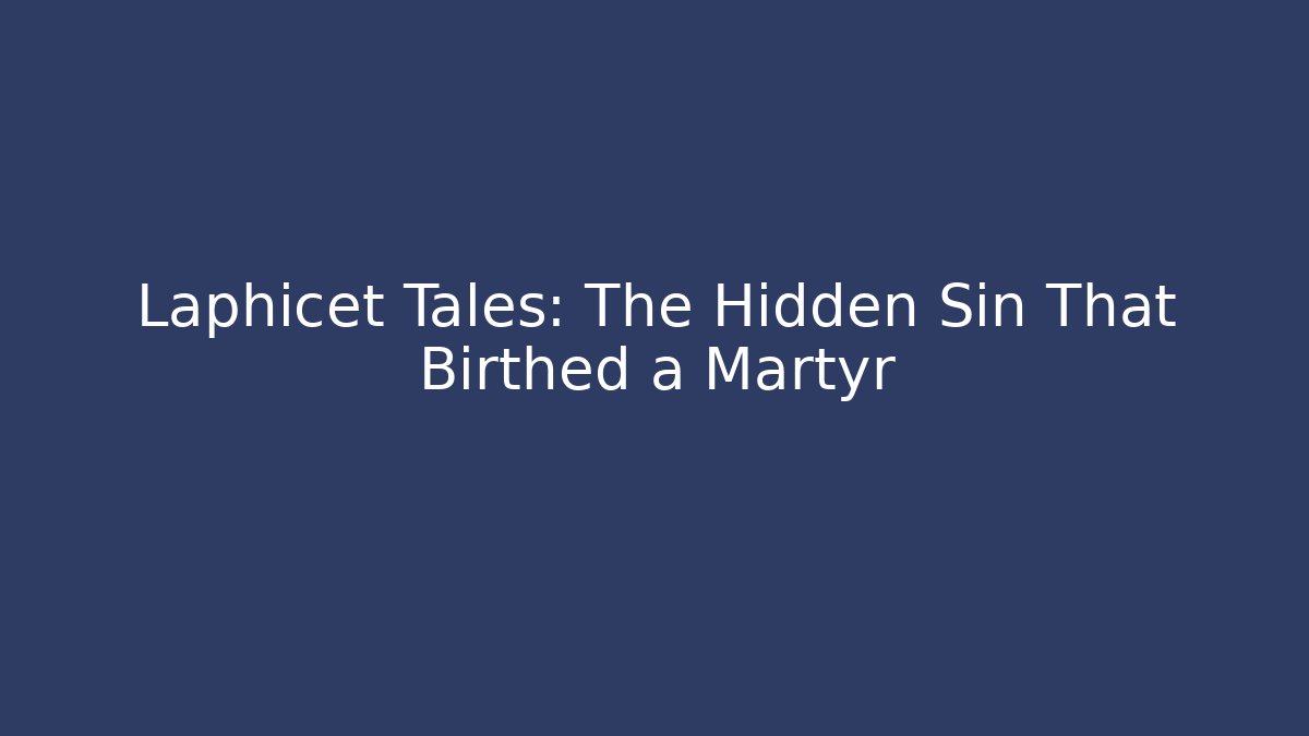 Laphicet Tales: The Hidden Sin That Birthed a Martyr