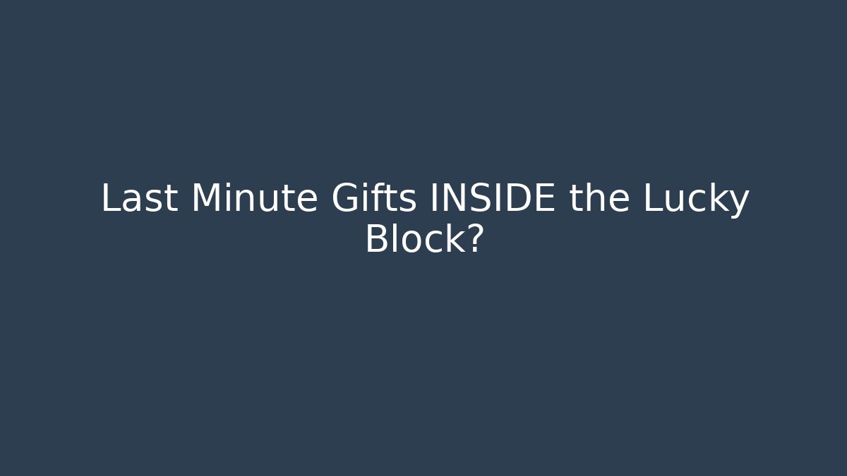 Last Minute Gifts INSIDE the Lucky Block? - Vintage E-Juice