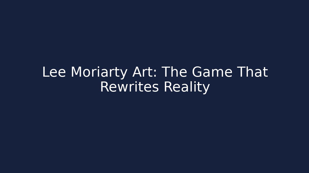 Lee Moriarty Art: The Game That Rewrites Reality