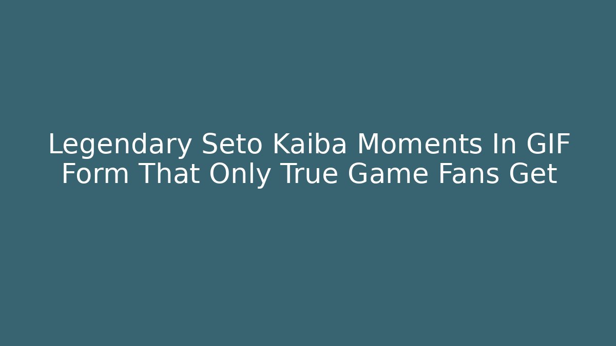 Legendary Seto Kaiba Moments In GIF Form That Only True Game Fans Get