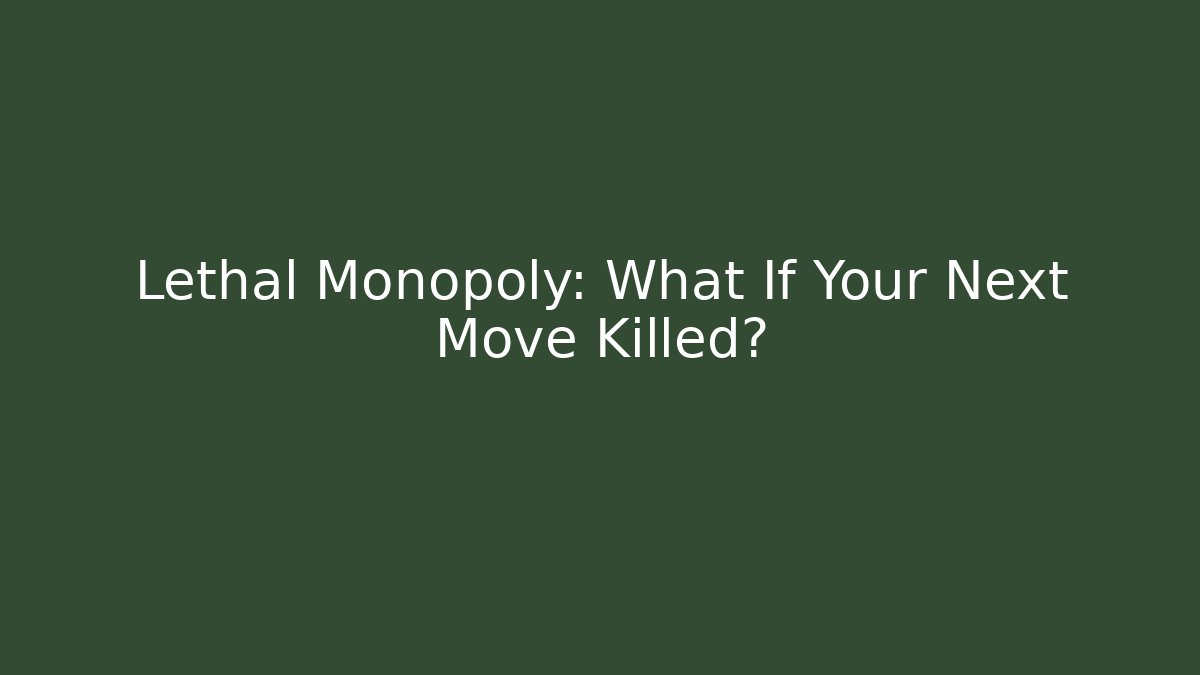 Lethal Monopoly: What If Your Next Move Killed? - Vintage E-Juice