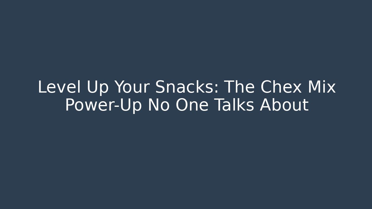 Level Up Your Snacks: The Chex Mix Power-Up No One Talks About - Vintage E-Juice