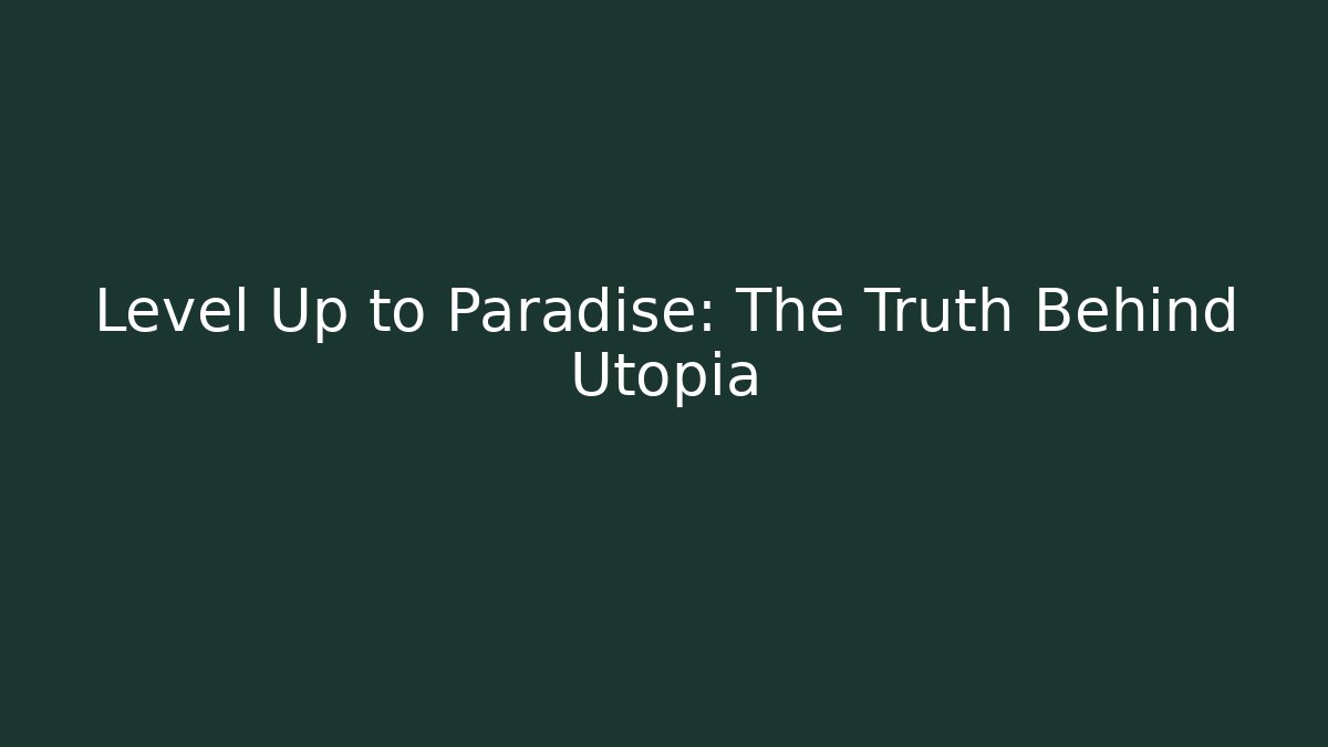 Level Up to Paradise: The Truth Behind Utopia - Vintage E-Juice
