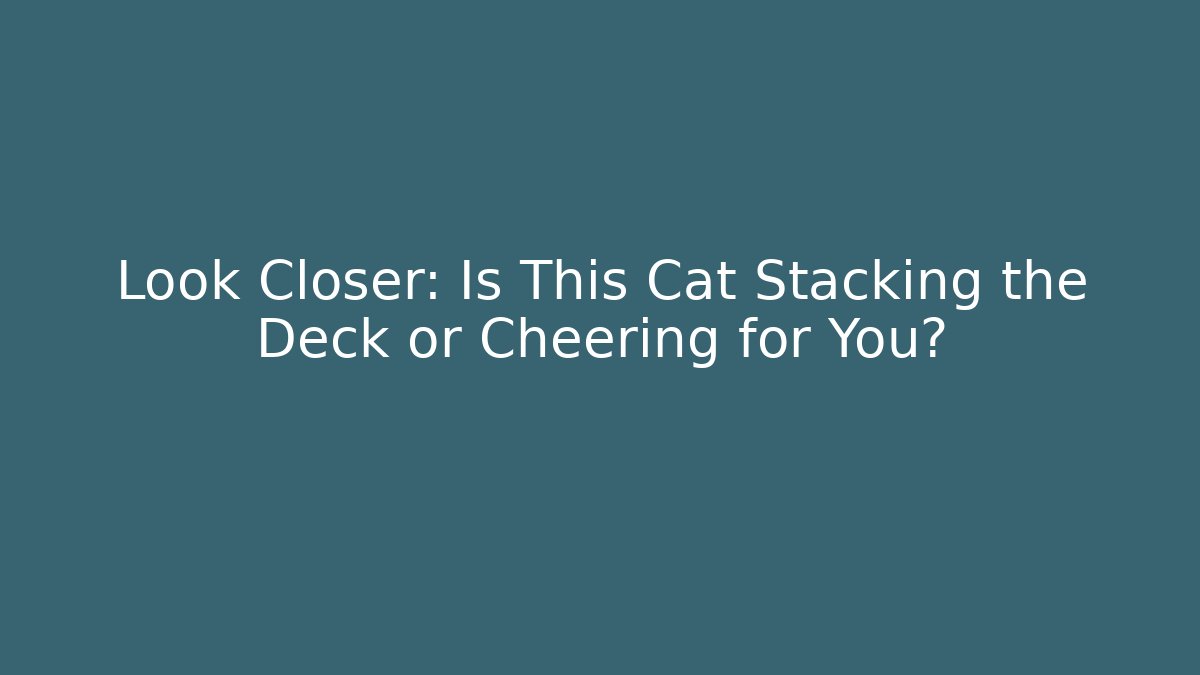 Look Closer: Is This Cat Stacking the Deck or Cheering for You?