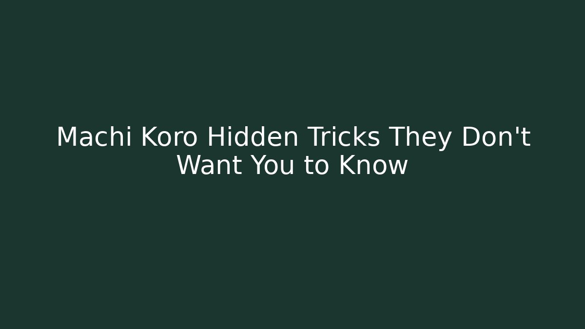 Machi Koro Hidden Tricks They Don't Want You to Know