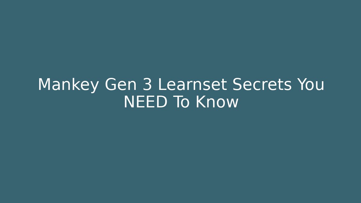 Mankey Gen 3 Learnset Secrets You NEED To Know