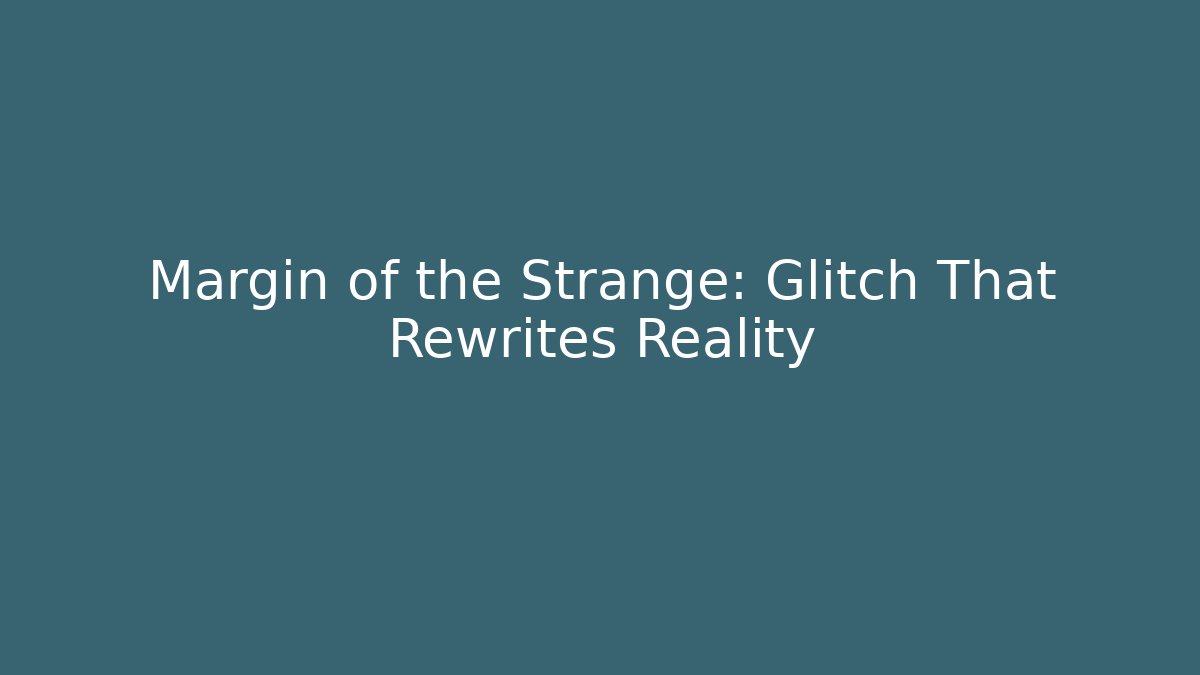 Margin of the Strange: Glitch That Rewrites Reality