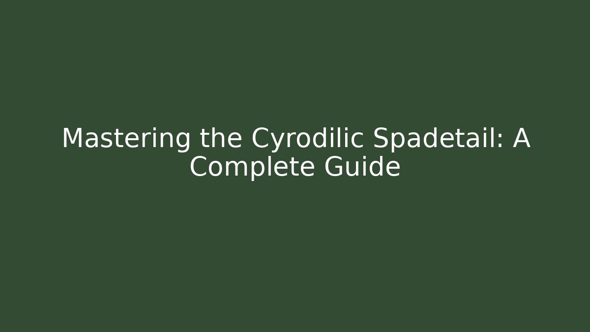 Mastering the Cyrodilic Spadetail: A Complete Guide - Vintage E-Juice