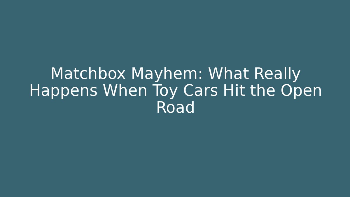 Matchbox Mayhem: What Really Happens When Toy Cars Hit the Open Road