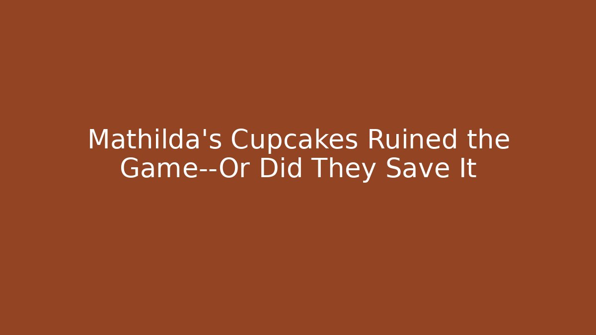 Mathilda's Cupcakes Ruined the Game—Or Did They Save It - Vintage E-Juice