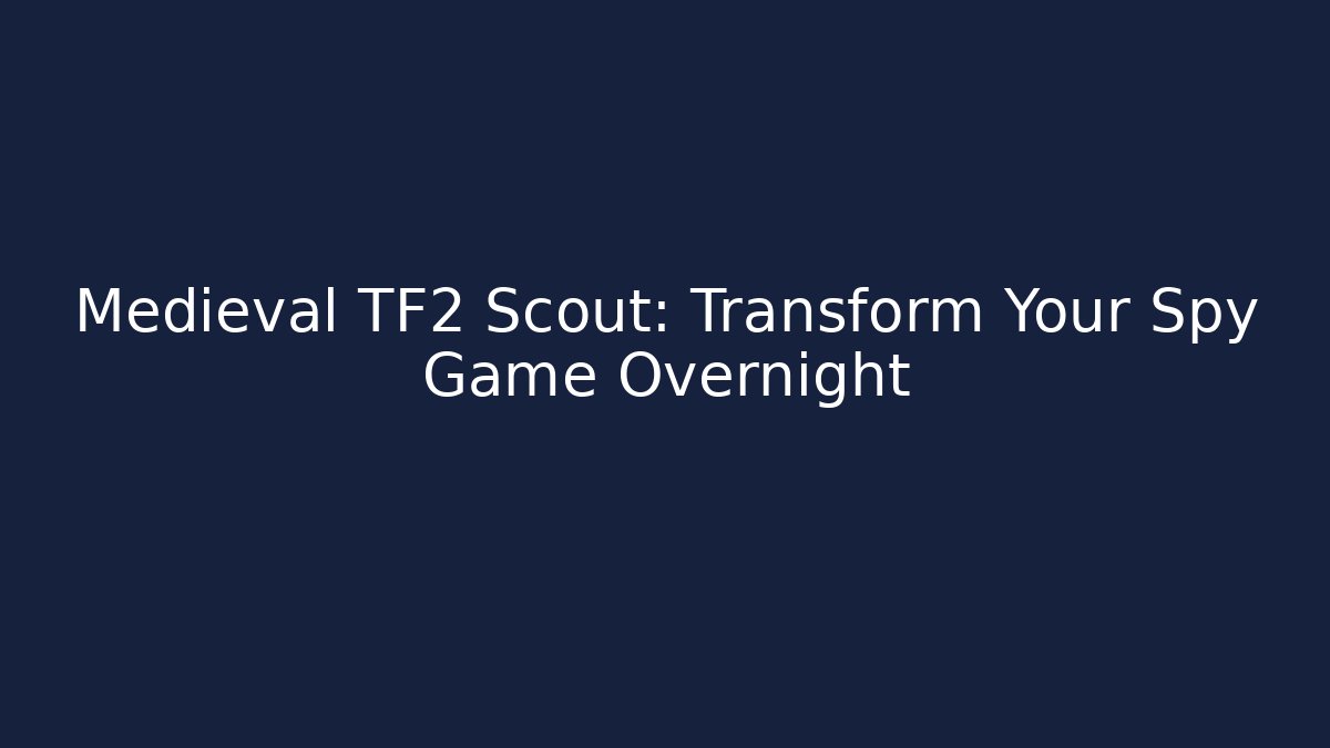Medieval TF2 Scout: Transform Your Spy Game Overnight - Vintage E-Juice