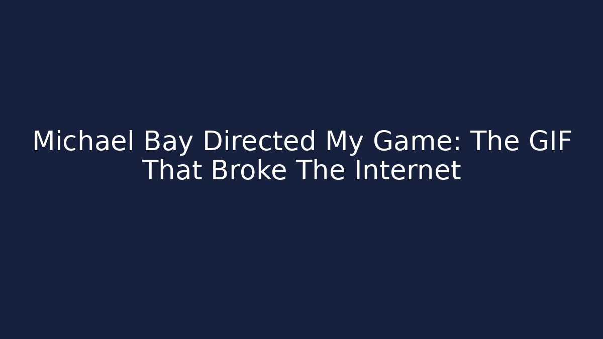 Michael Bay Directed My Game: The GIF That Broke The Internet
