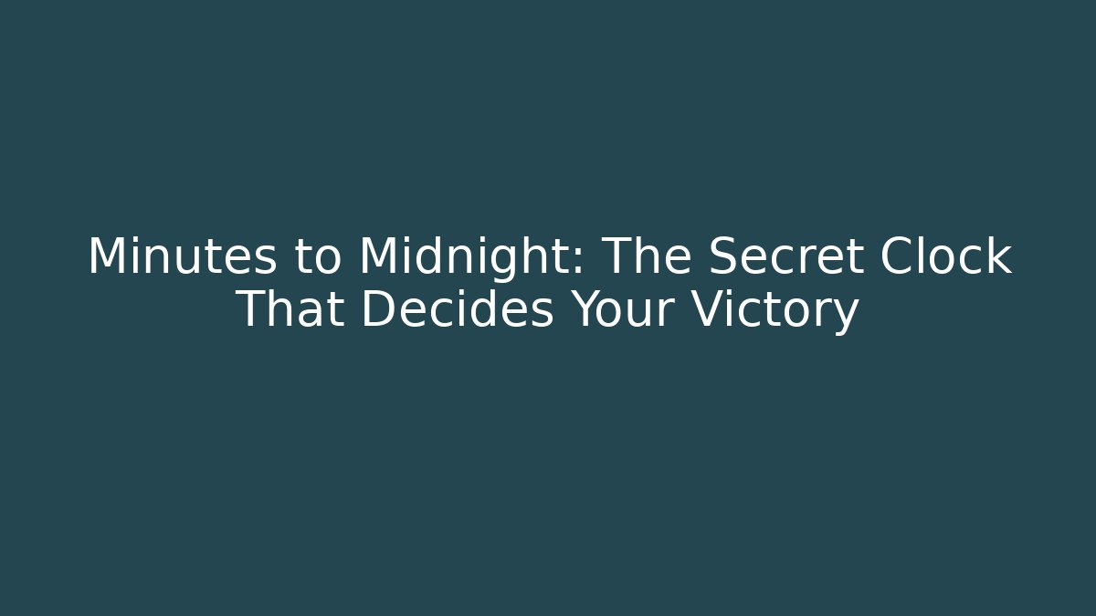 Minutes to Midnight: The Secret Clock That Decides Your Victory