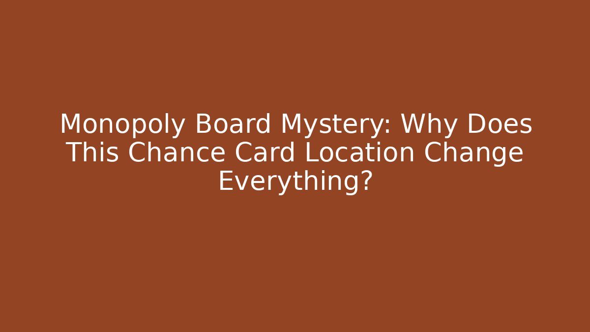 monopoly board layout