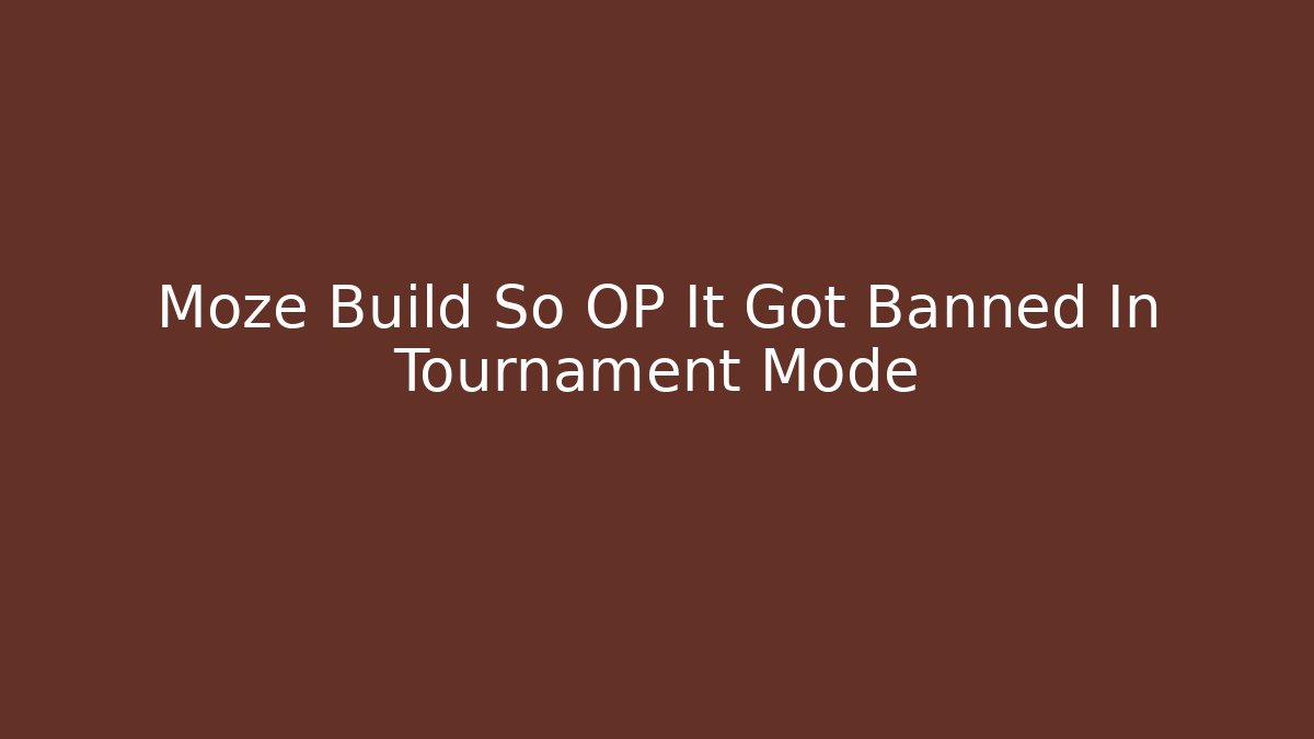 Moze Build So OP It Got Banned In Tournament Mode