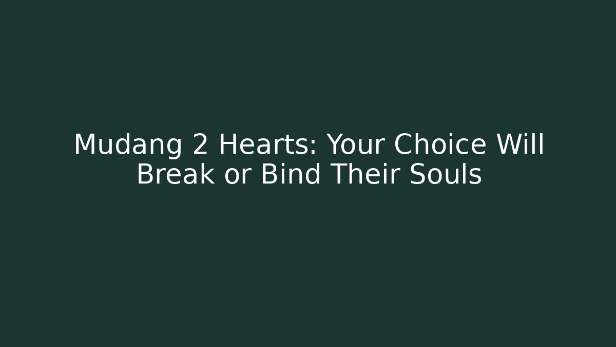 Mudang 2 Hearts: Your Choice Will Break or Bind Their Souls - Vintage E-Juice