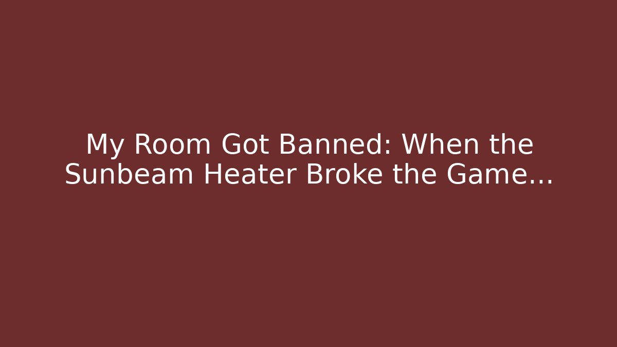 My Room Got Banned: When the Sunbeam Heater Broke the Game…