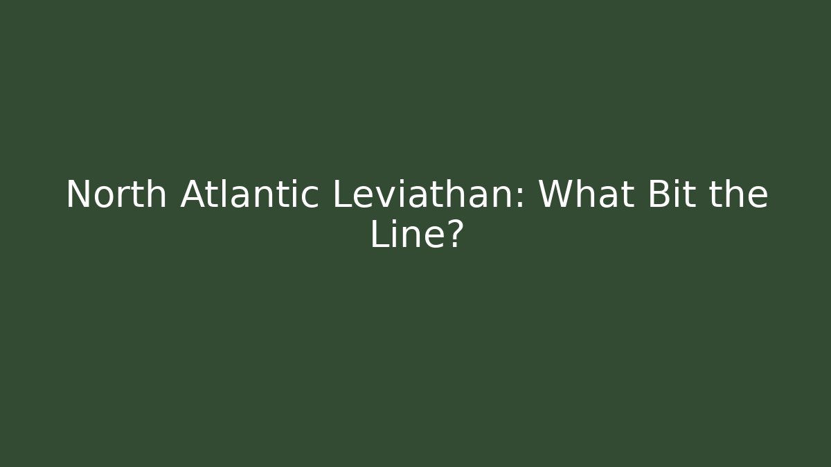 North Atlantic Leviathan: What Bit the Line?