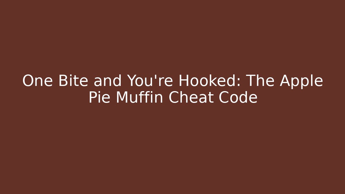 One Bite and You’re Hooked: The Apple Pie Muffin Cheat Code - Vintage E-Juice