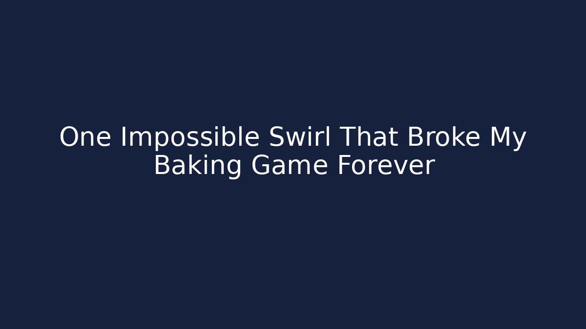 One Impossible Swirl That Broke My Baking Game Forever - Vintage E-Juice