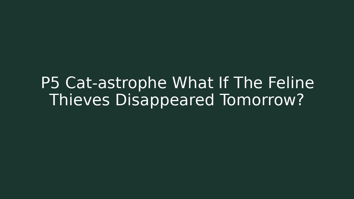 P5 Cat-astrophe What If The Feline Thieves Disappeared Tomorrow?