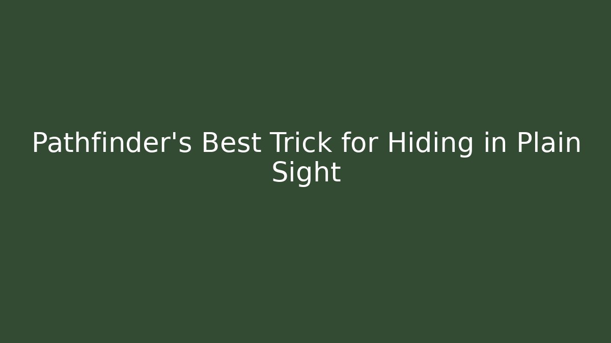 Pathfinder's Best Trick for Hiding in Plain Sight - Vintage E-Juice