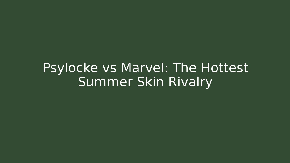 Psylocke vs Marvel: The Hottest Summer Skin Rivalry