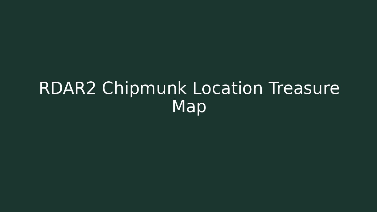 RDAR2 Chipmunk Location Treasure Map - Vintage E-Juice