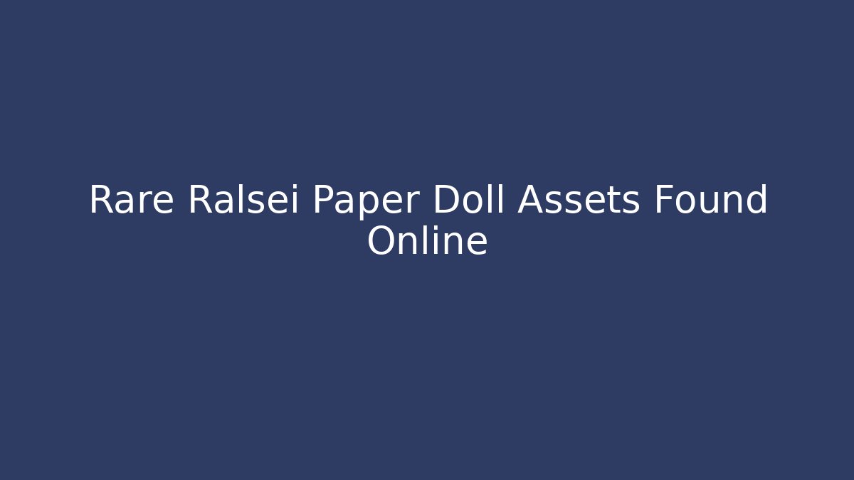 Rare Ralsei Paper Doll Assets Found Online