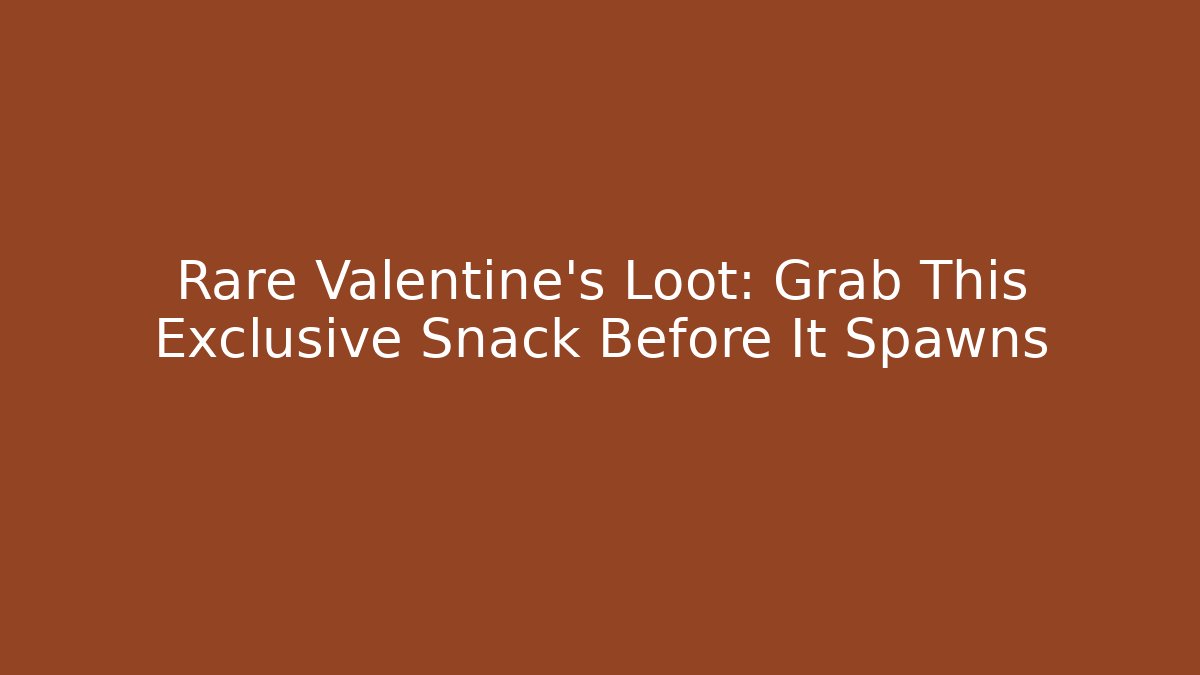 Rare Valentine's Loot: Grab This Exclusive Snack Before It Spawns
